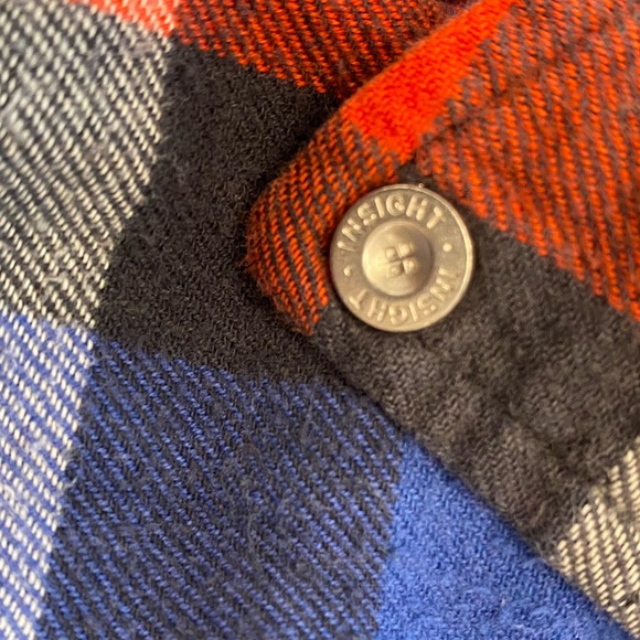 Insight red and blue plaid flannel button down - Picture 2 of 4